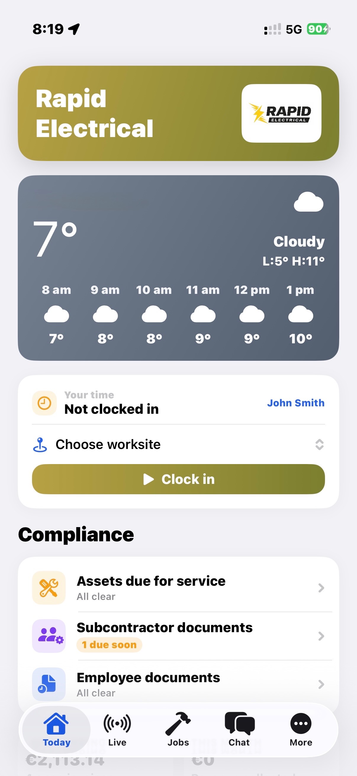 Staff Track mobile app